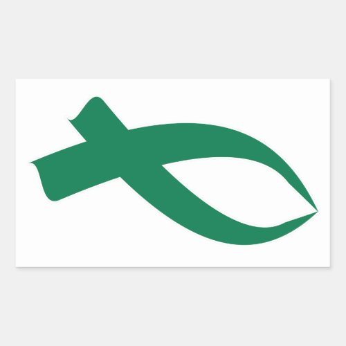 Awareness Ribbon Green Rectangular Sticker