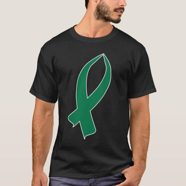 Awareness Ribbon (Green) T-Shirt (Front)