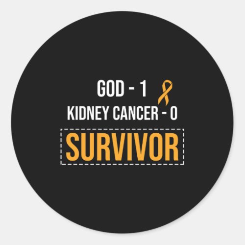 Awareness Ribbon Kidney Cancer Classic Round Sticker