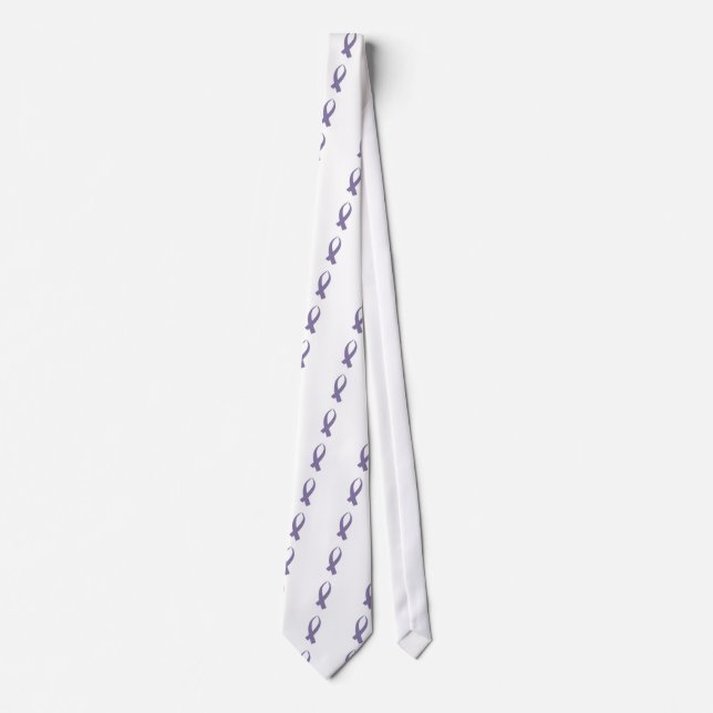 Awareness Ribbon (Light Purple) Tie (Front)