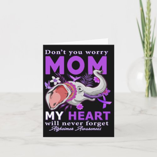 Awareness Ribbon My Heart Will Never Forget Mom  Card