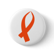 Awareness Ribbon (Orange) Pinback Button