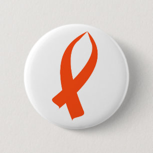 Awareness Ribbon (Orange) Pinback Button