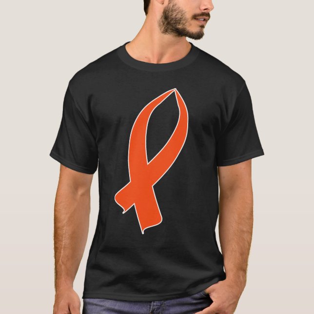 Awareness Ribbon (Orange) T-Shirt (Front)