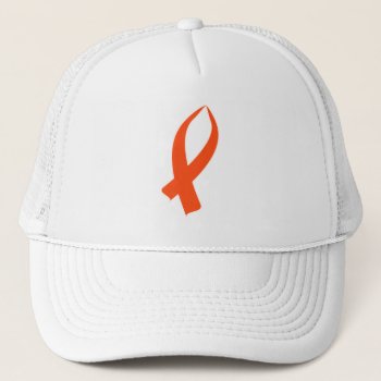 Awareness Ribbon (orange) Trucker Hat by BlakCircleGirl at Zazzle
