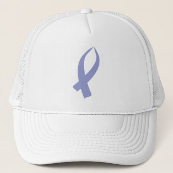 Awareness Ribbon (periwinkle) Trucker Hat by BlakCircleGirl at Zazzle