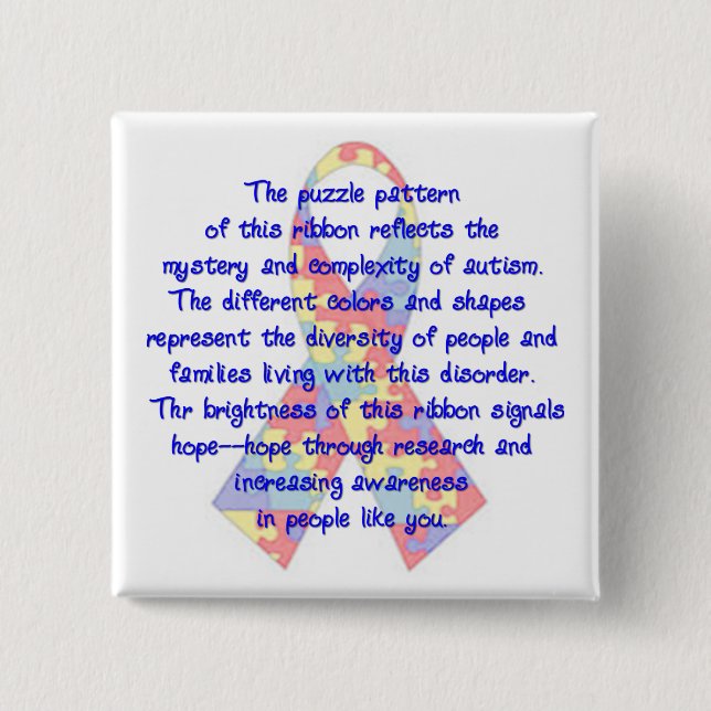 Awareness Ribbon Pinback Button (Front)