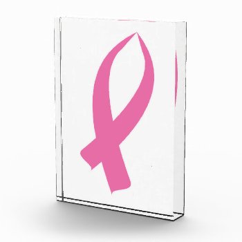 Awareness Ribbon (pink) Acrylic Award by BlakCircleGirl at Zazzle