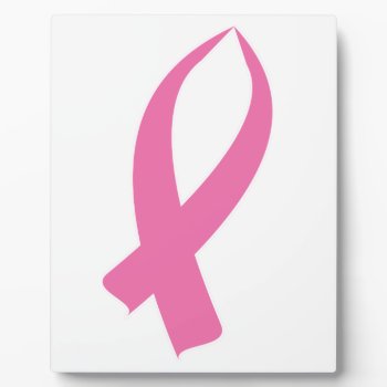 Awareness Ribbon (pink) Plaque by BlakCircleGirl at Zazzle