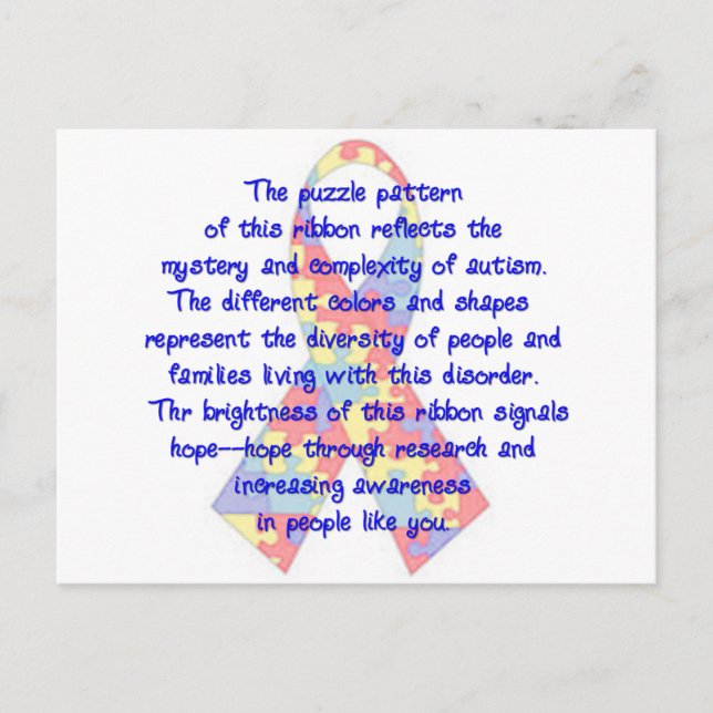 Awareness Ribbon Postcard (Front)