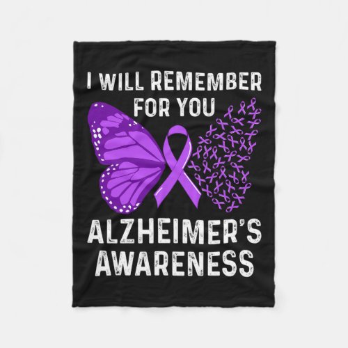 Awareness Ribbon Purple Butterflies  Fleece Blanket