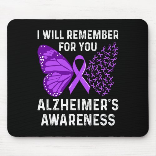 Awareness Ribbon Purple Butterflies  Mouse Pad