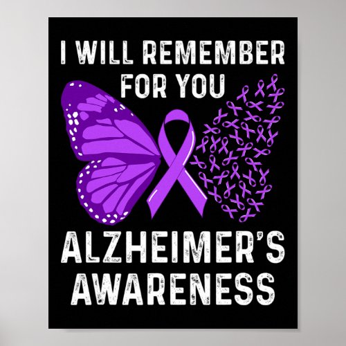 Awareness Ribbon Purple Butterflies  Poster