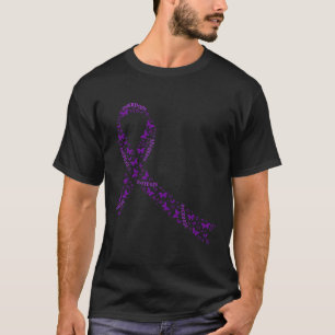 Awareness Ribbon Purple Drug Addiction Recovery T-Shirt