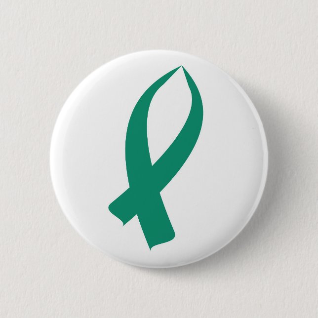 Awareness Ribbon (Teal) Button (Front)