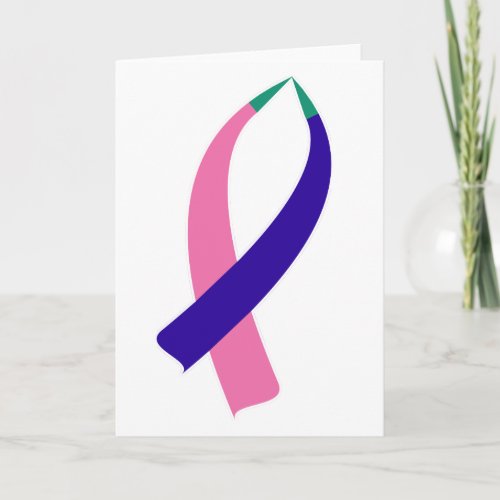 Awareness Ribbon Thyroid Cancer Card