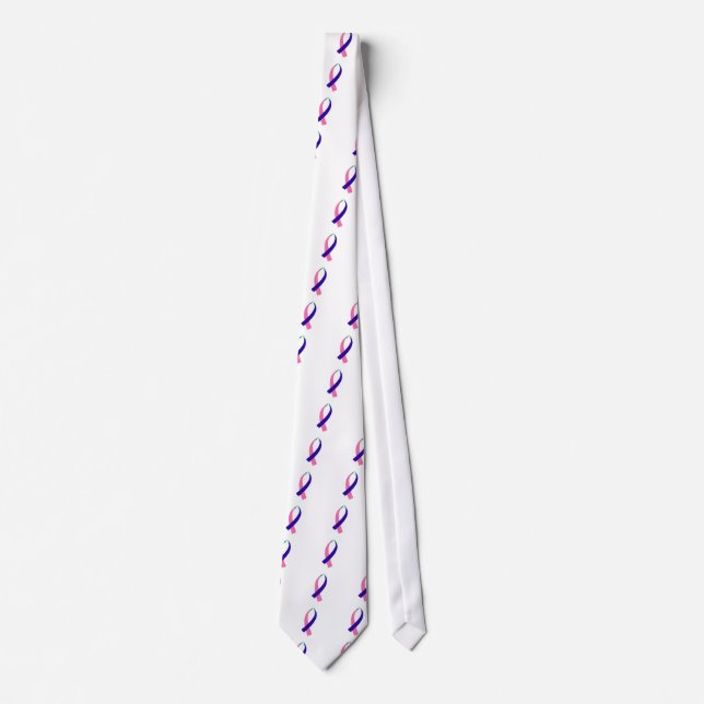 Awareness Ribbon (Thyroid Cancer) Neck Tie (Front)