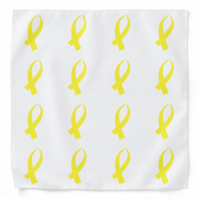 Awareness Ribbon (Yellow) Bandana (Front)