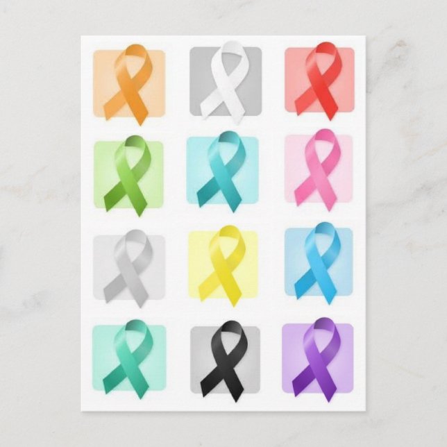 Awareness Ribbons Postcard (Front)