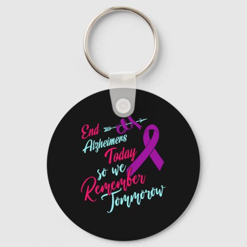 Awareness S Purple Ribbon End Tees  Keychain