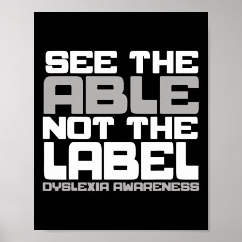 Awareness See The Able Not The Label Teacher  Poster