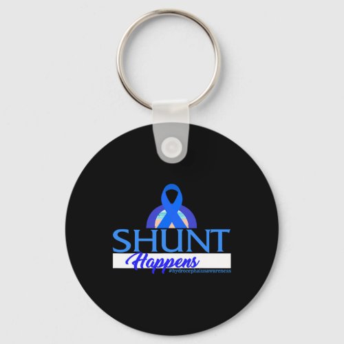 Awareness Shunt Happens Blue Ribbon Neurosurge 1  Keychain