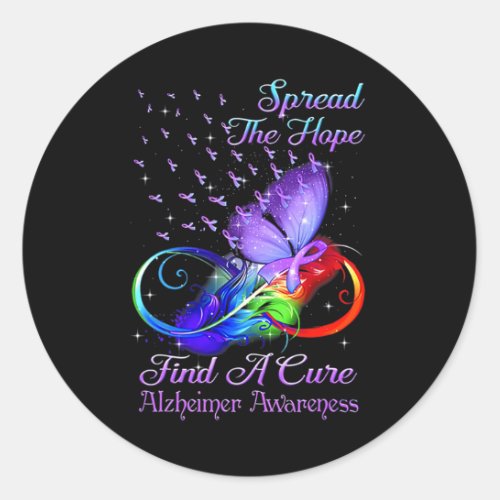 Awareness Spread The Hope Heimer Butterfly  Classic Round Sticker