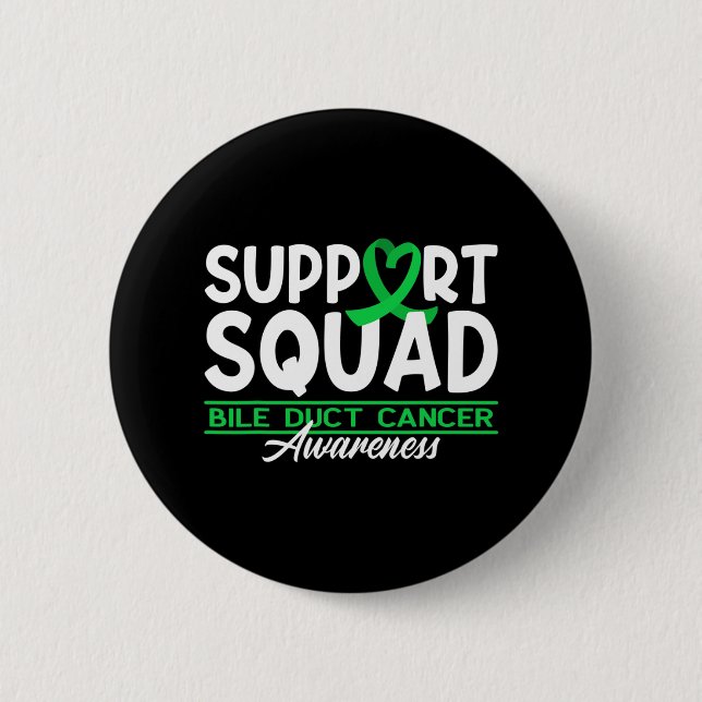 Awareness Squad Cholangiocarcinoma Bile Duct Cance Button (Front)