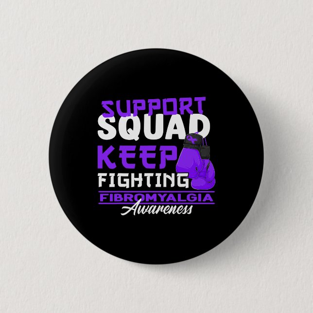 Awareness Squad I Chronic Pain Response Fibromyalg Button (Front)