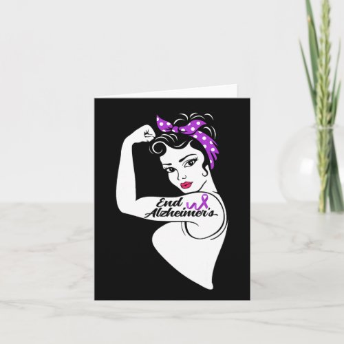 Awareness Strong Purple Ribbon Women Bandana Gift  Card