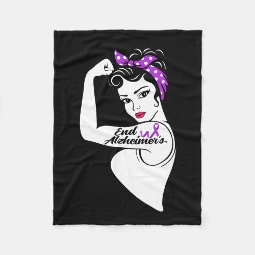 Awareness Strong Purple Ribbon Women Bandana Gift  Fleece Blanket