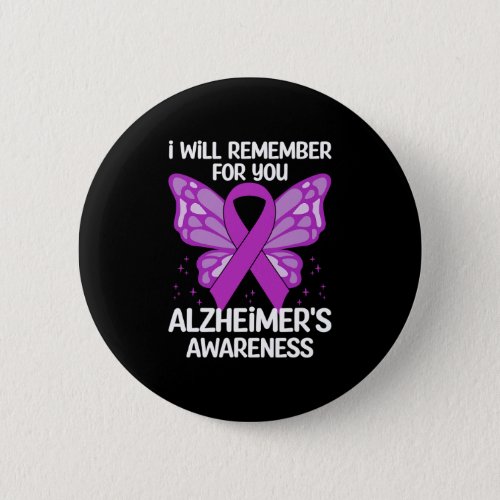 Awareness Strong Ribbon Purple Butterflies  Button