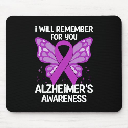 Awareness Strong Ribbon Purple Butterflies  Mouse Pad