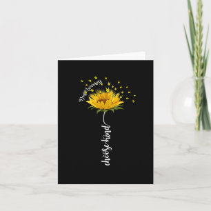 Awareness Sunflower Choose Kind Yellow Ribbon Asl  Card