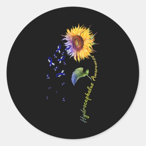 Awareness Sunflower  Classic Round Sticker