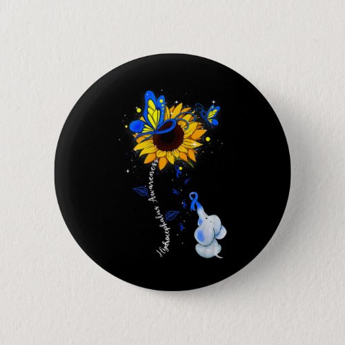 Awareness Sunflower Elephant Men  Button