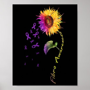 Awareness Sunflower Fibro Poster