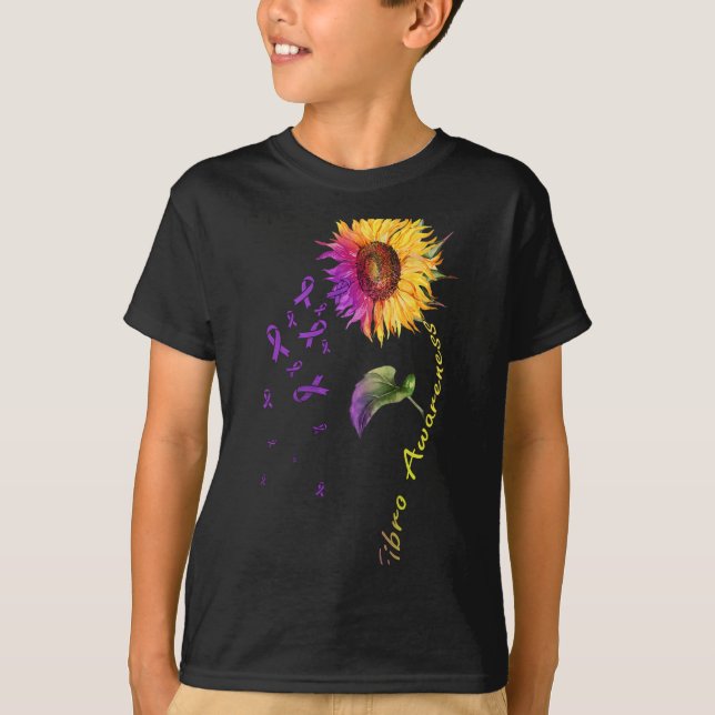Awareness Sunflower Fibro  T-Shirt (Front)