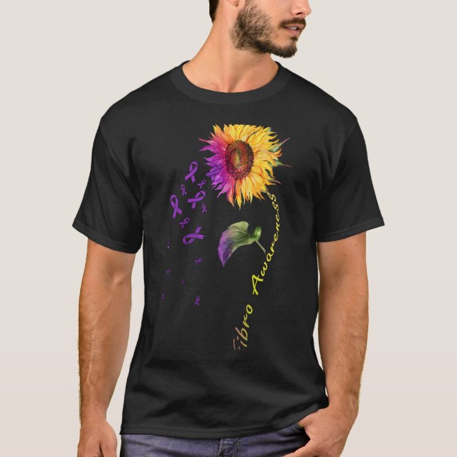Awareness Sunflower Fibro  T-Shirt (Front)