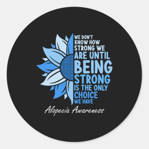 Awareness Sunflower I Wear Blue Ribbon Support  Classic Round Sticker