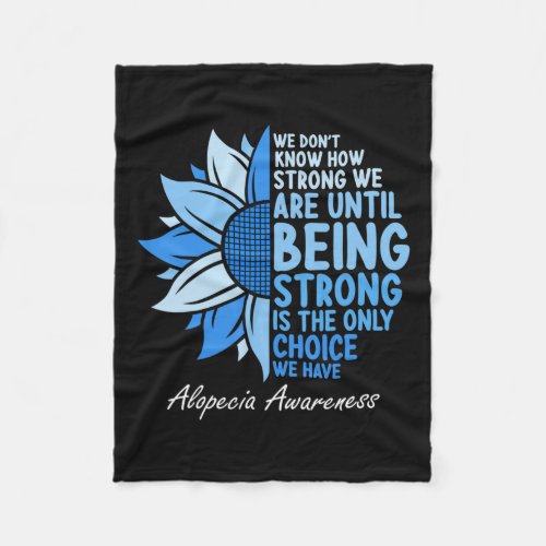 Awareness Sunflower I Wear Blue Ribbon Support  Fleece Blanket