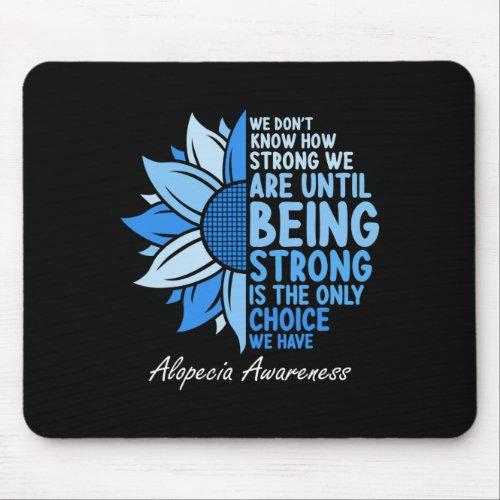 Awareness Sunflower I Wear Blue Ribbon Support  Mouse Pad