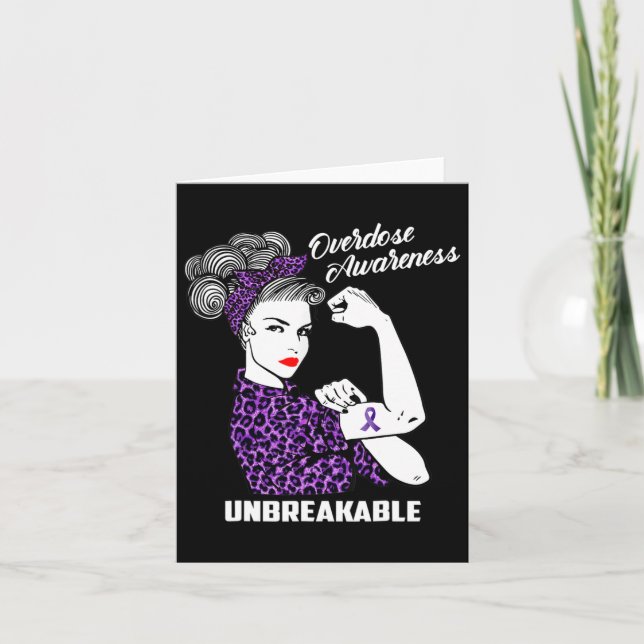 Awareness Support Fighting Women Warrior Leopard  Card (Front)