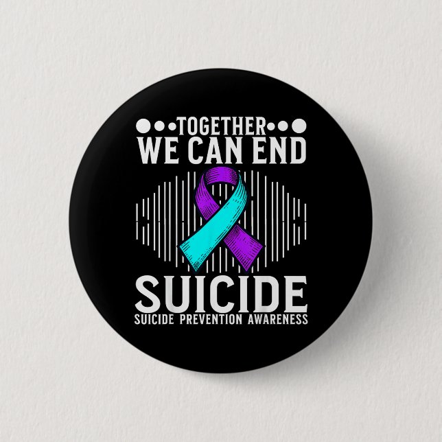 Awareness Support Prevention Awareness Month Art Button (Front)