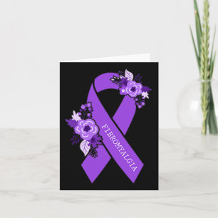 Awareness Support Purple Ribbon Pocket Size  Card