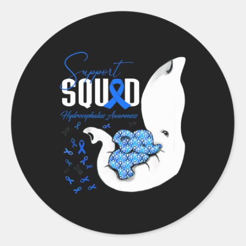 Awareness Support Squad Elephant  Classic Round Sticker