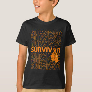 Awareness Survivor Orange Ribbon Boxing Gloves 1 T-Shirt
