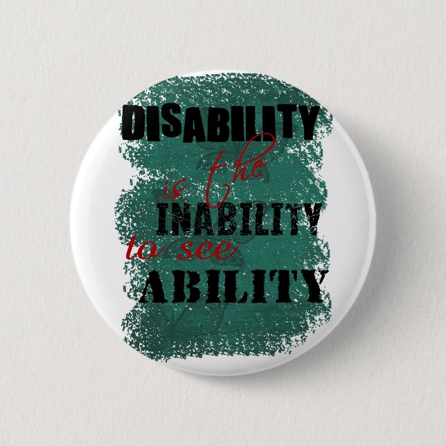 Awareness tee disability is copy pinback button (Front)