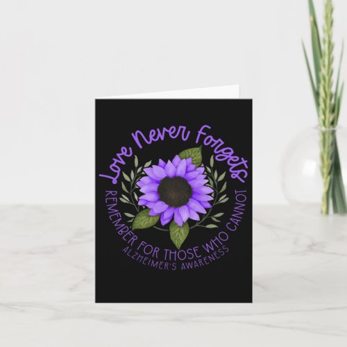 Awareness Tee For Men And Women Purple Sunflower  Card