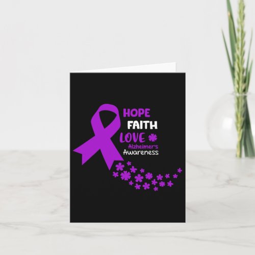 Awareness Tee Hope Faith Love Heimers Awarenes  Card